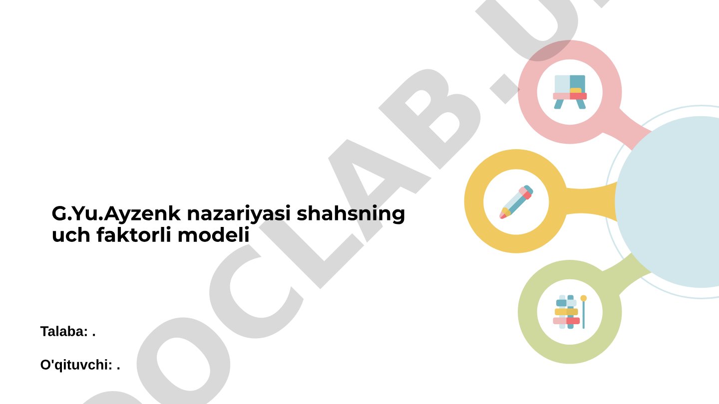 G.Yu.Ayzenk nazariyasi shahsning uch faktorli modeli