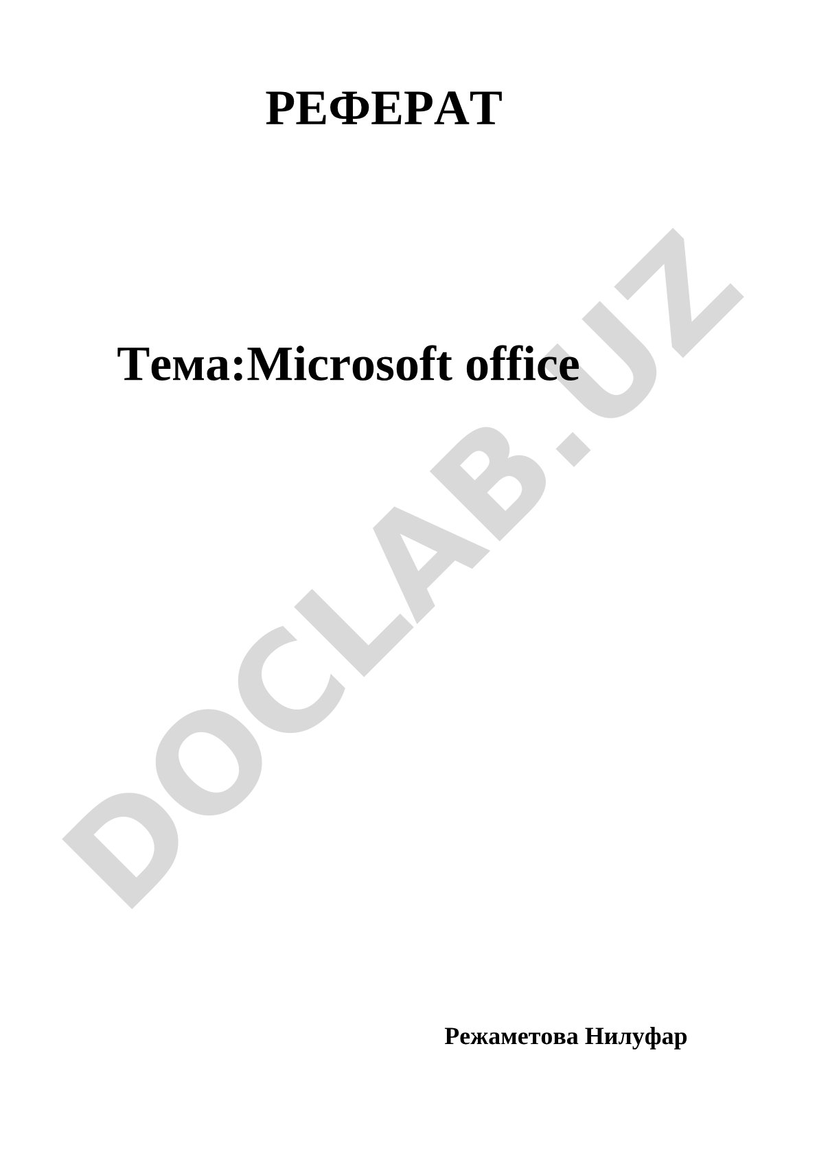 Microsoft office