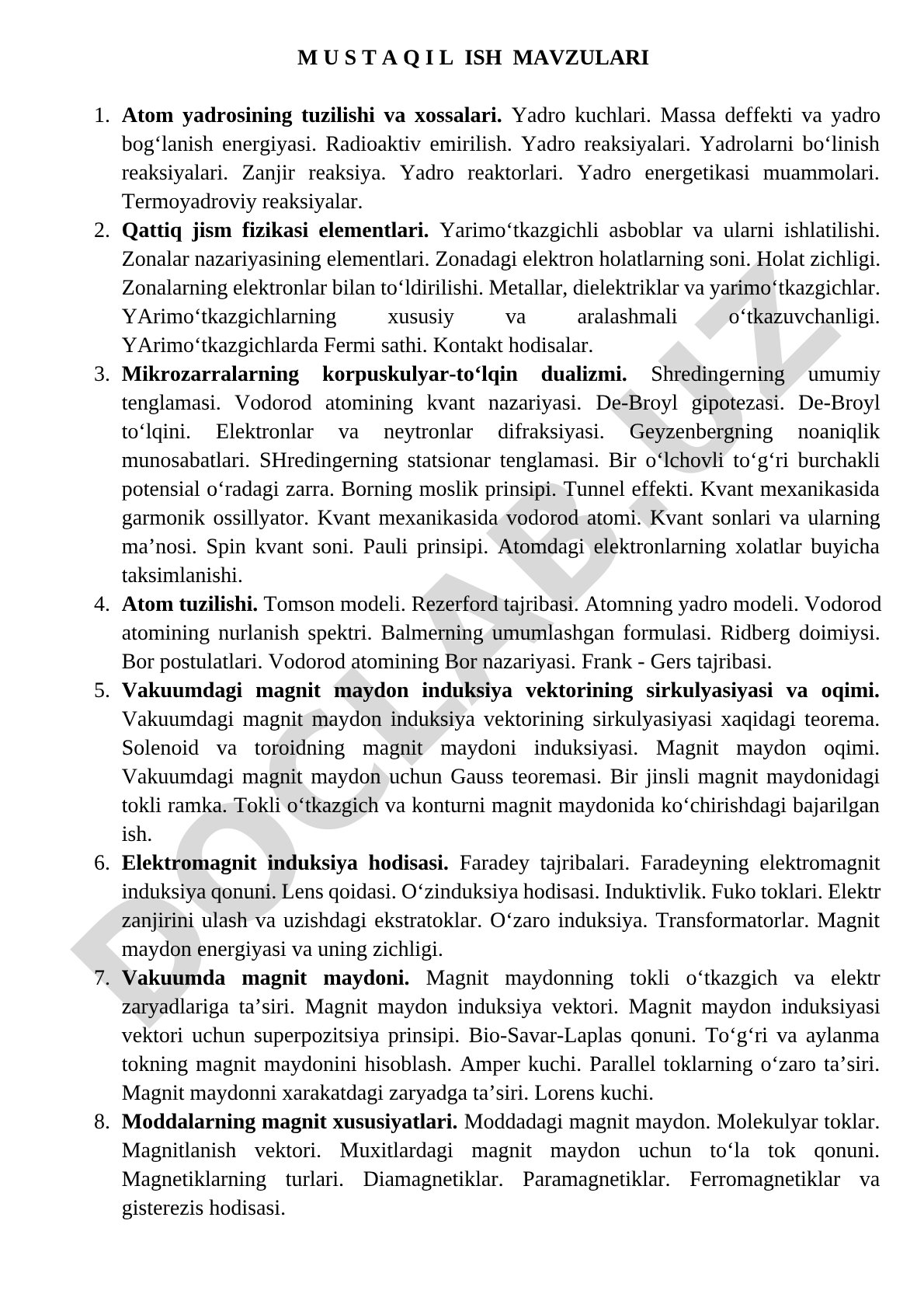 Yadro fizikasi, kvant mexanikasi va qattiq jism fizikasi