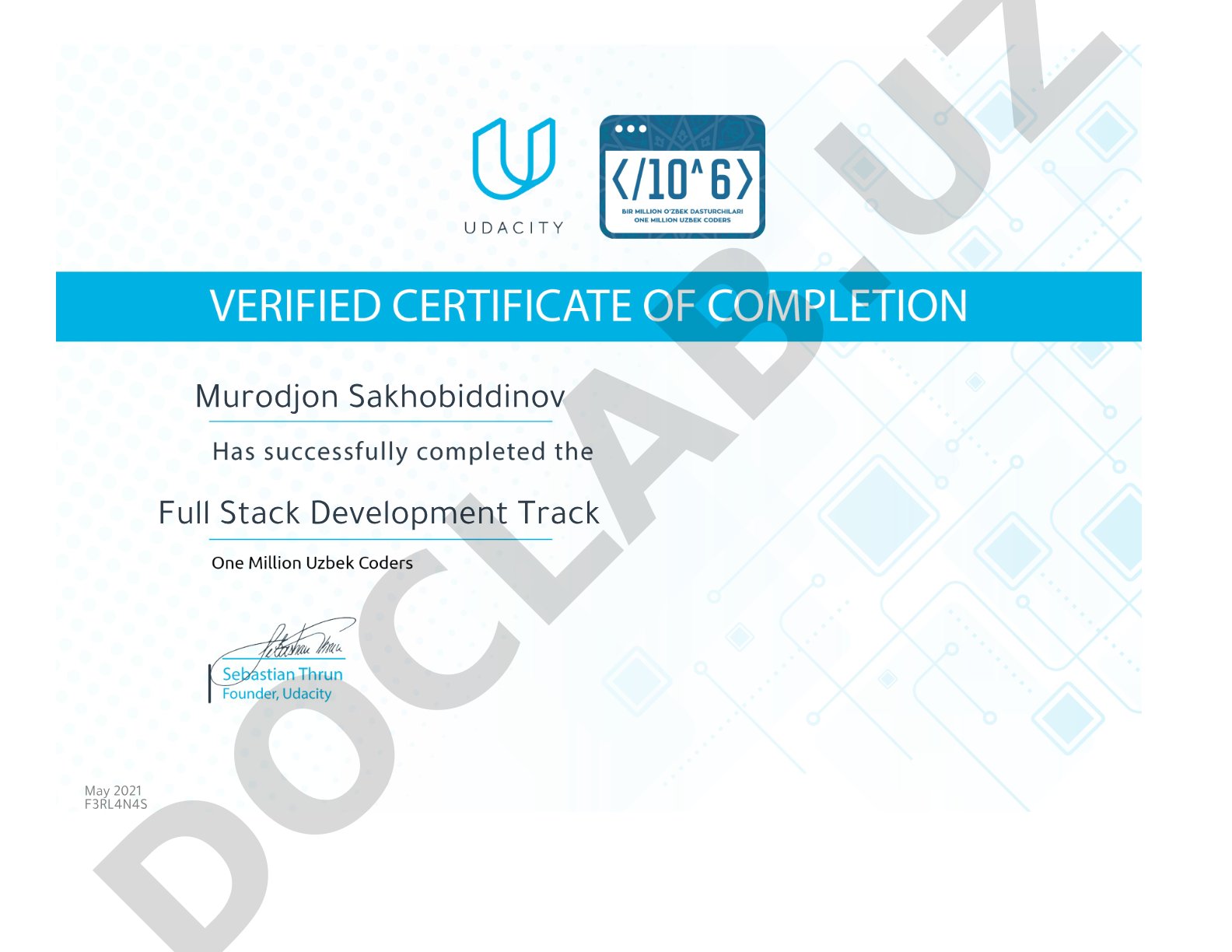 Full Stack Development Track Completion