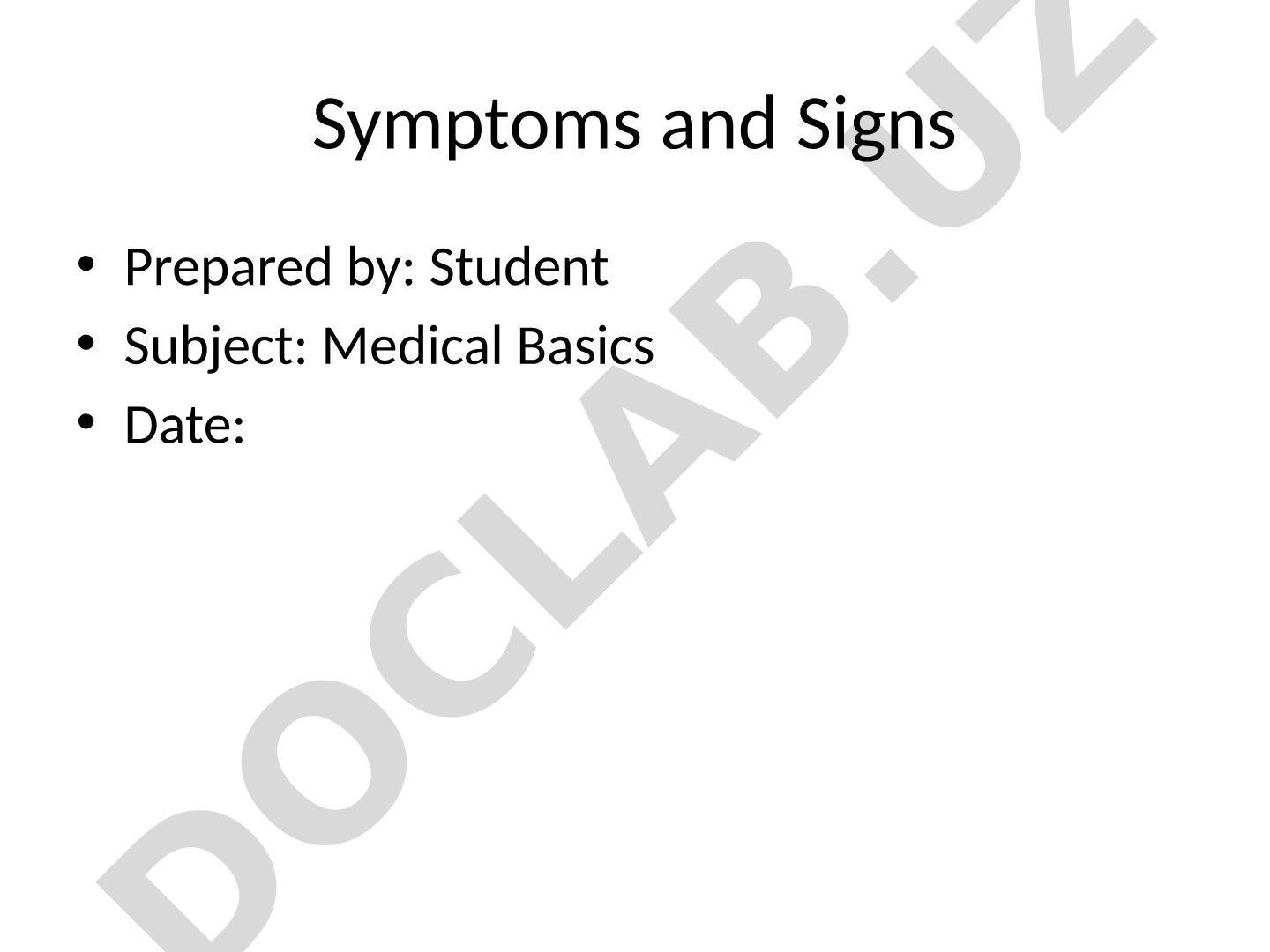 Medical Basics