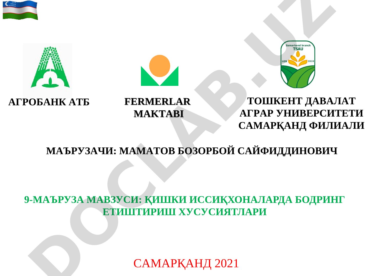 Қишки иссиқхоналарда бодринг етиштириш хусусиятлари