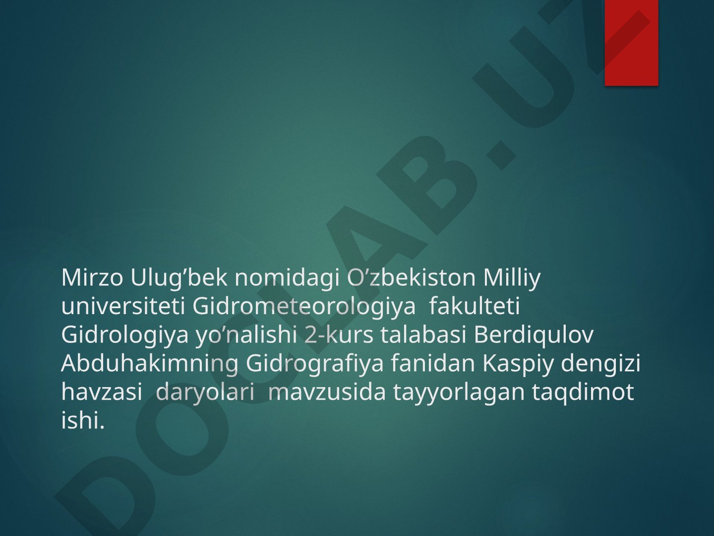 Kaspiy dengizi havzasi daryolari