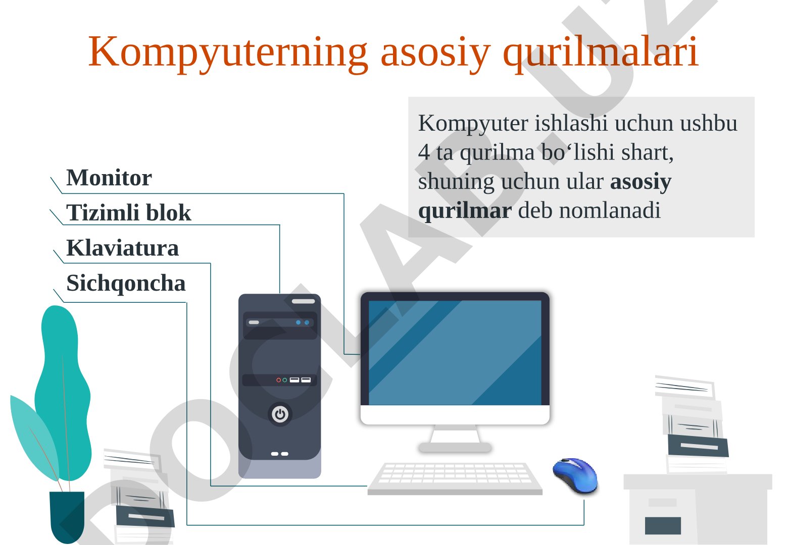 Kompyuterning asosiy qurilmalari