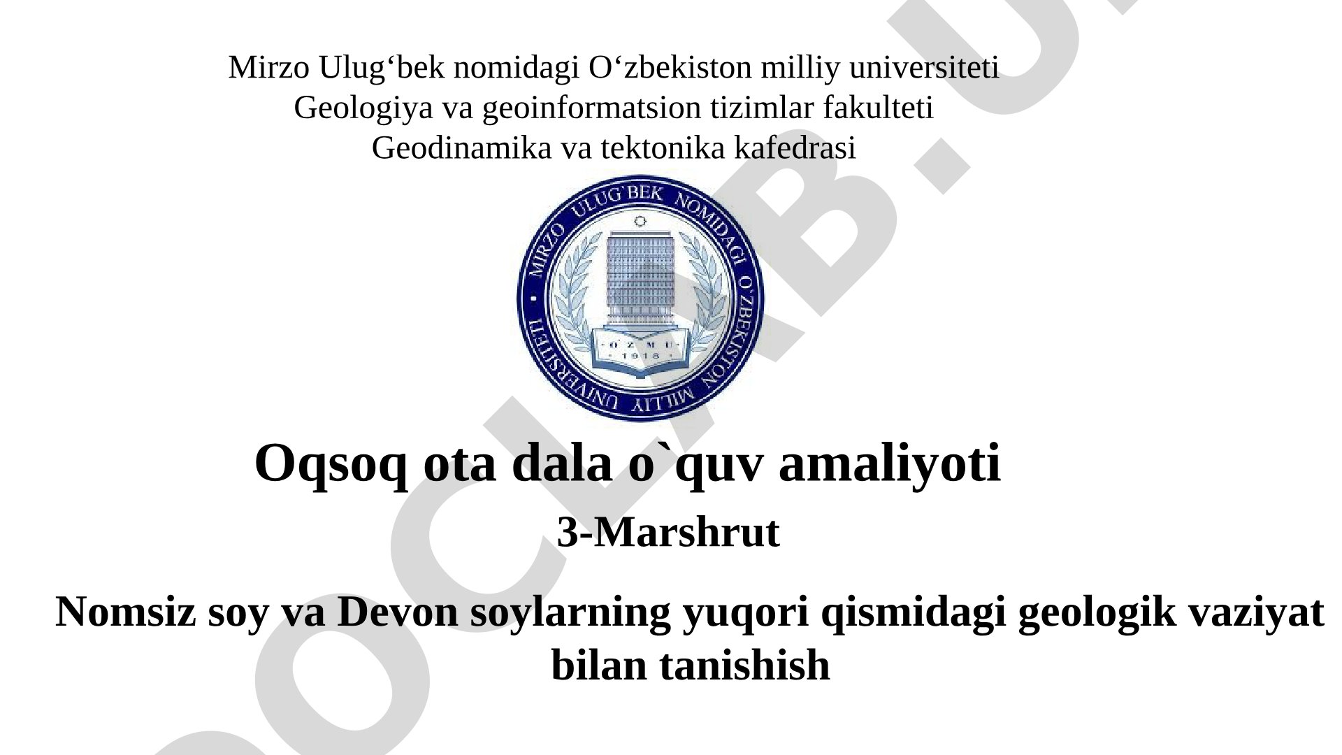 Nomsiz soy va Devon soylarning yuqori qismidagi geologik vaziyat bilan tanishish
