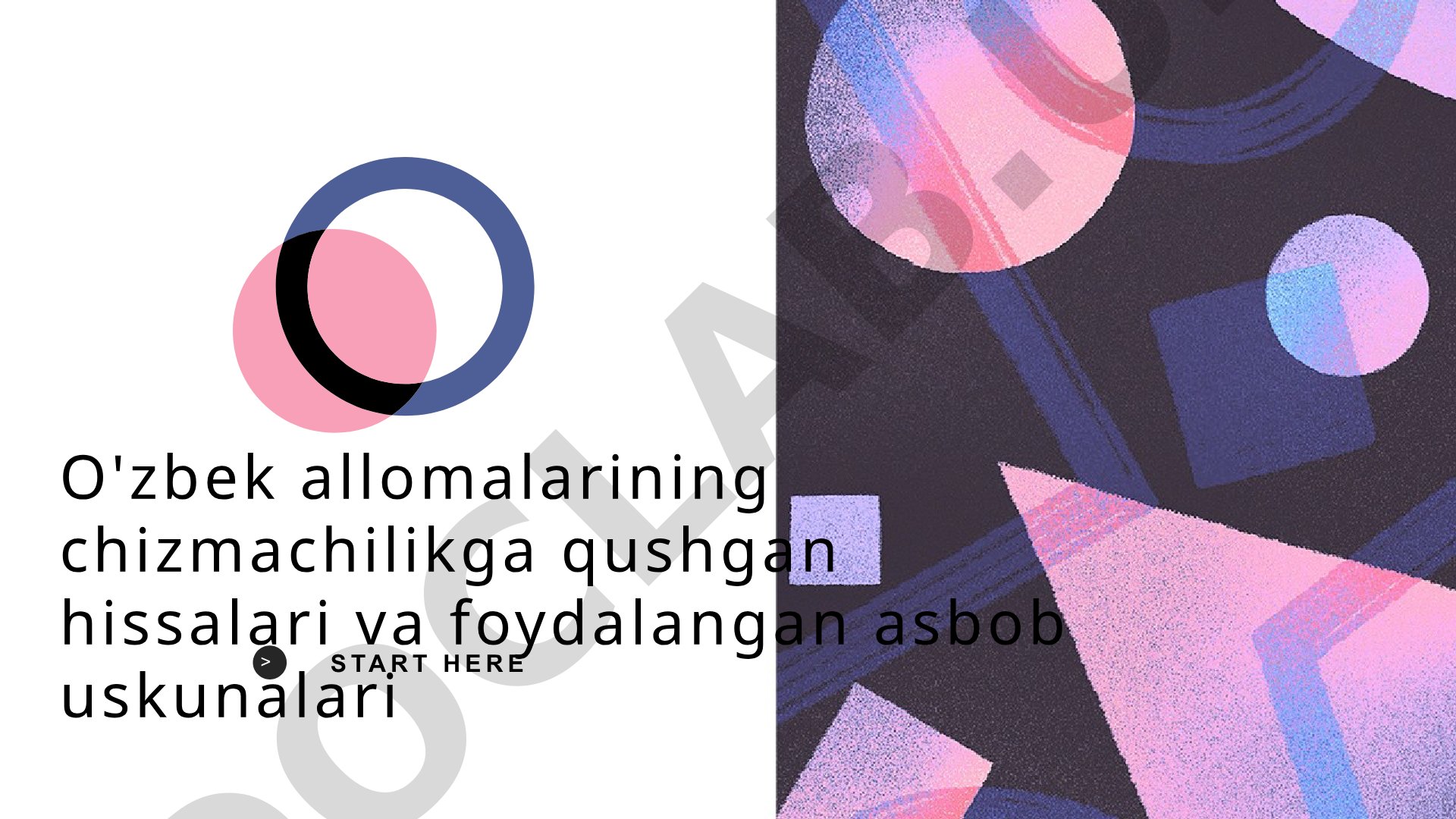 O'zbek allomalarining chizmachilikga qushgan hissalari va foydalangan asbob uskunalari
