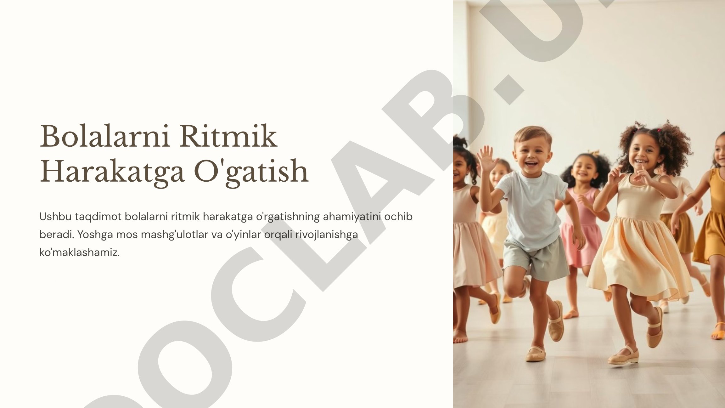 Bolalarni Ritmik Harakatga O'gatish