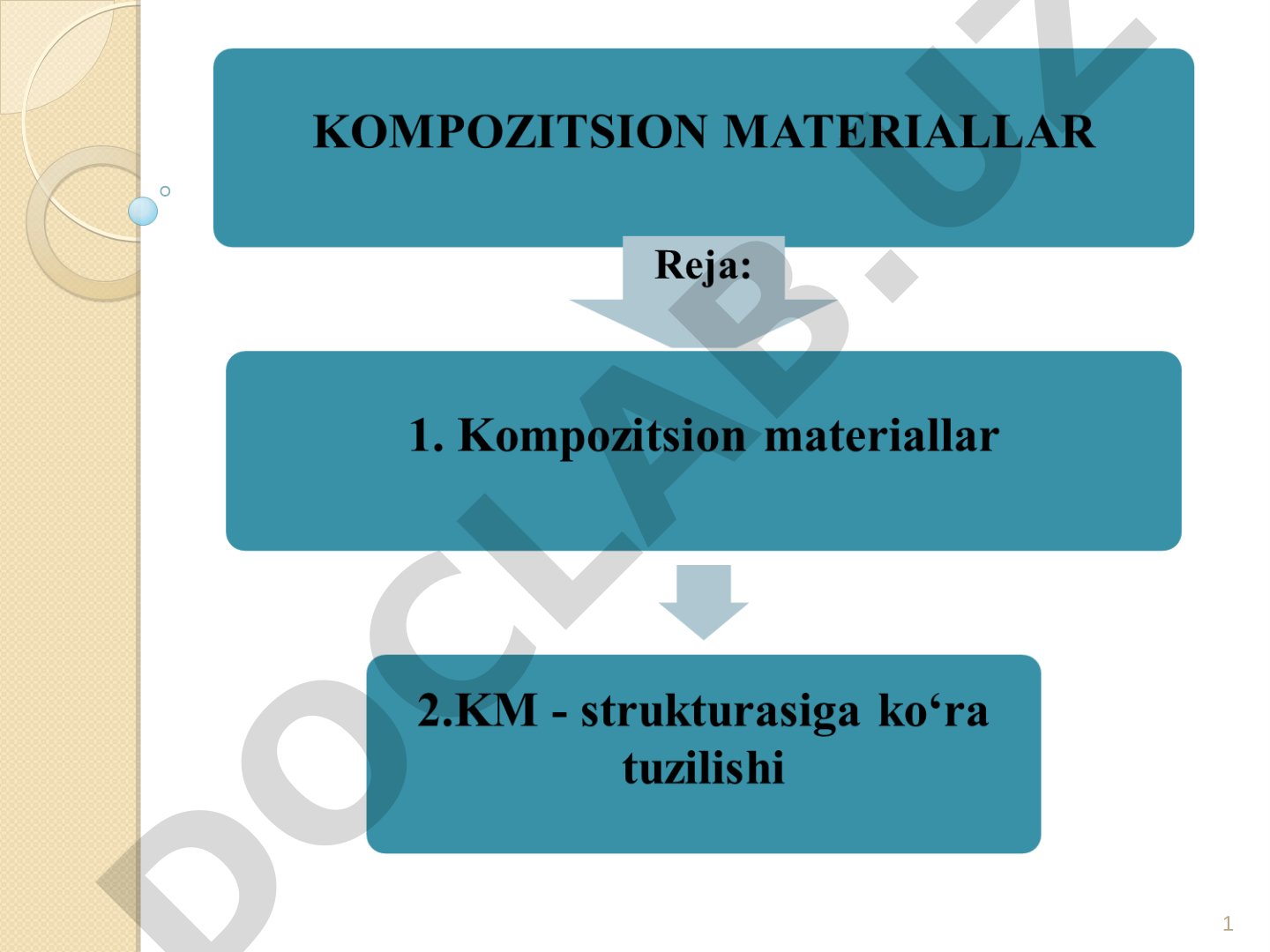 Kompozitsion materiallar va ularning tarkibi