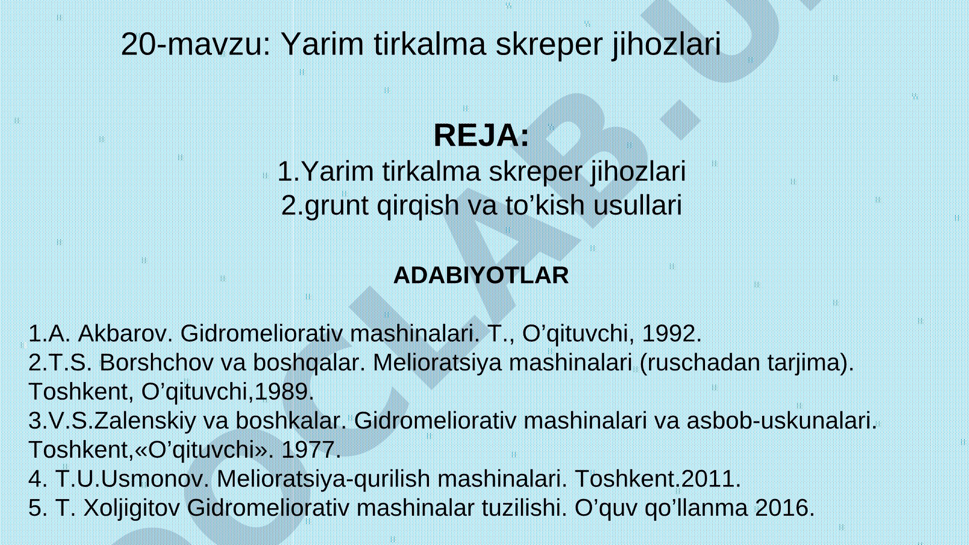 Yarim tirkalma skreper jihozlari