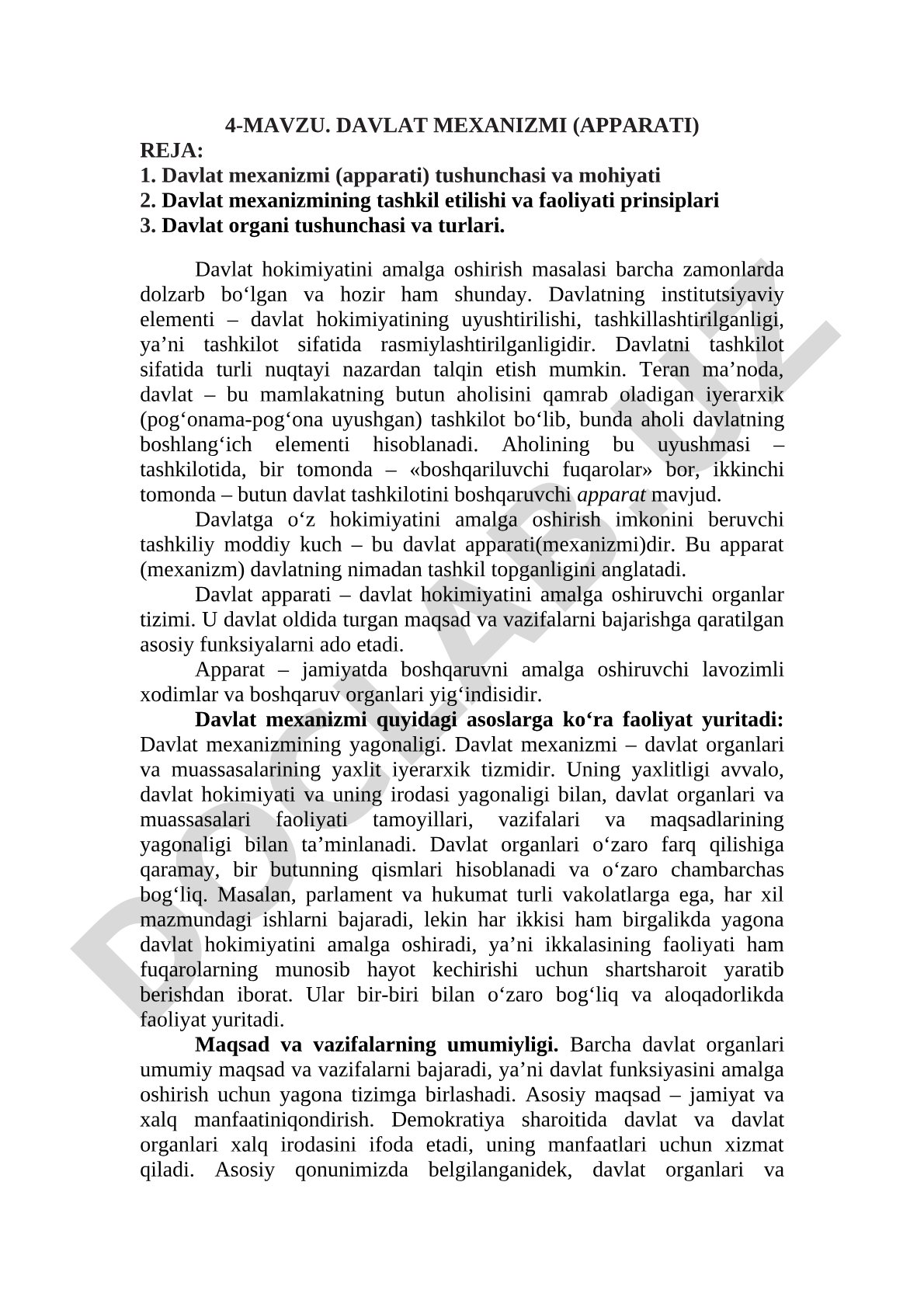 Davlat mexanizmi (apparati)