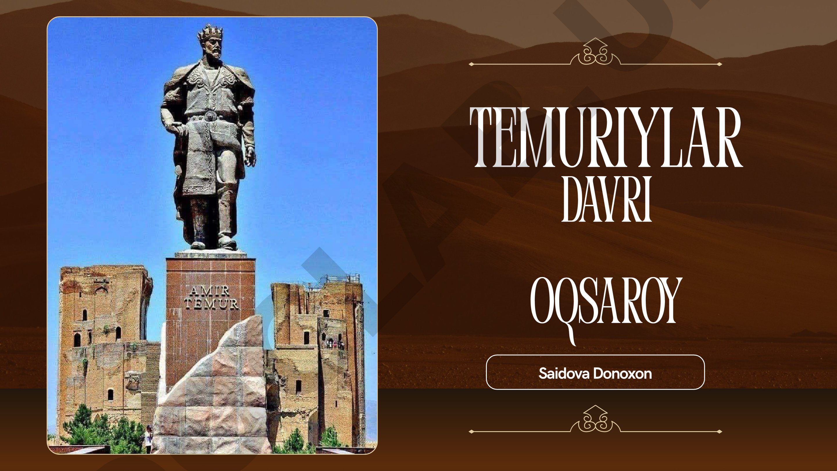 Temuriylar davri Oqsaroy