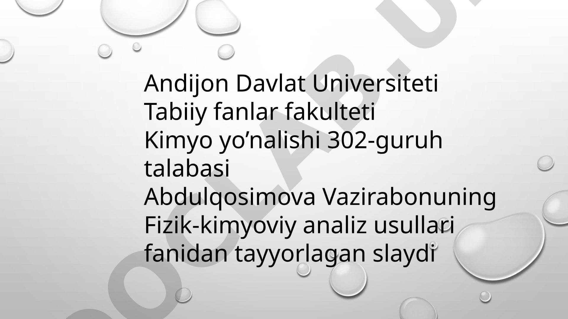 Fizik-kimyoviy analizning optik usullari