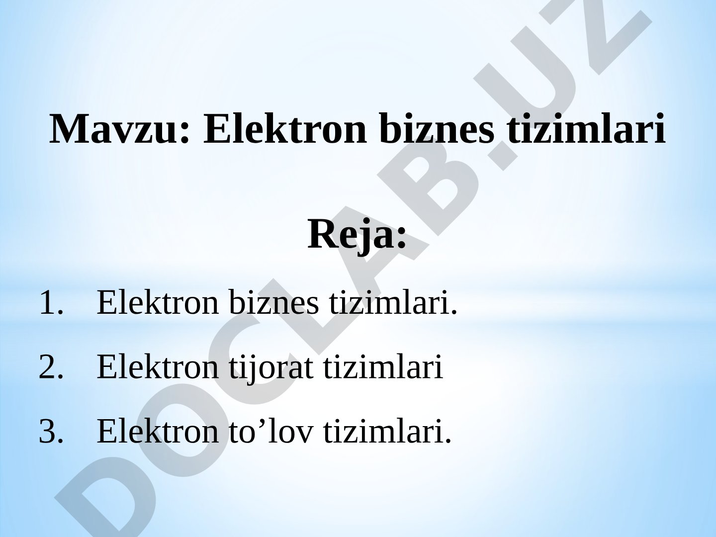 Elektron biznes tizimlari