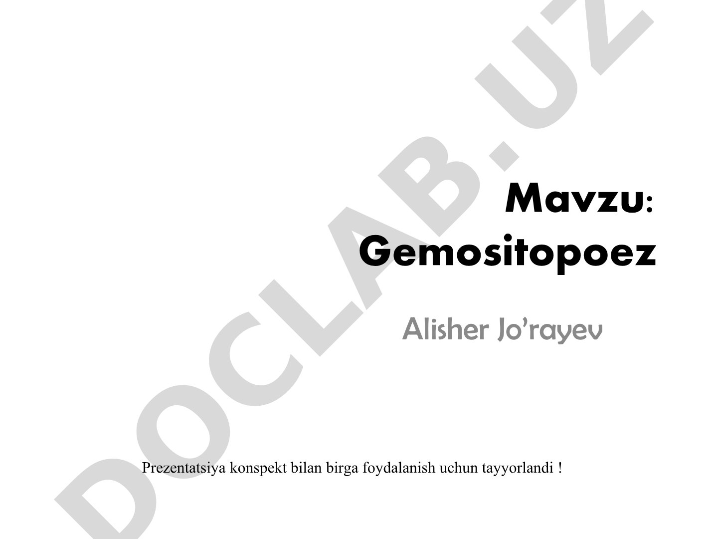 Gemositopoez
