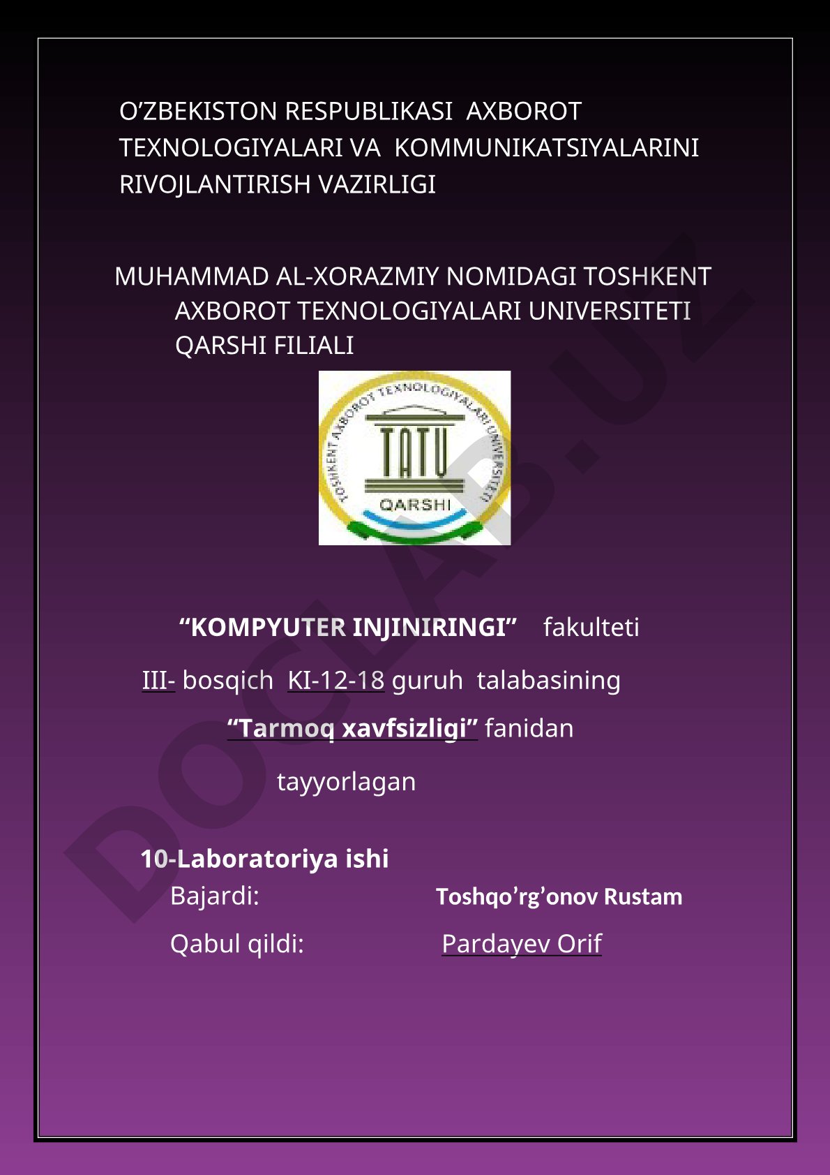 PPTP, L2F, L2TP va IPSec protokollarini tadqiq etish