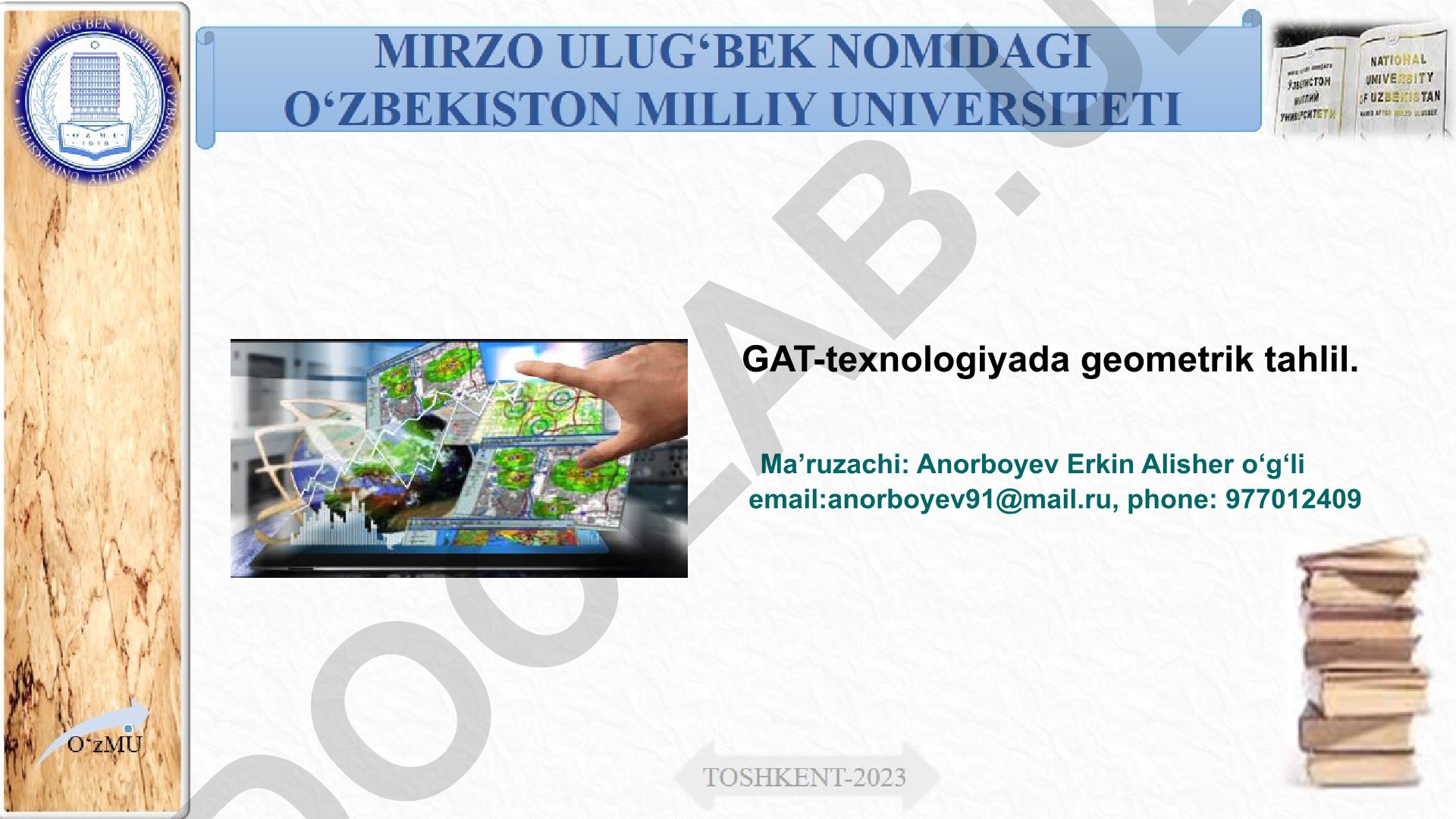 GAT-texnologiyada geometrik tahlil
