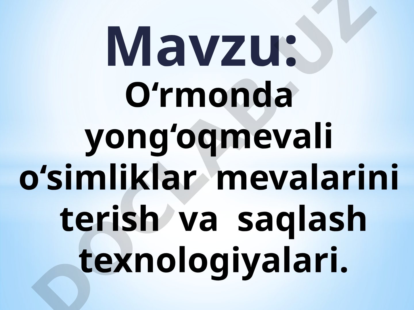 O‘rmonda yong‘oqmevali o‘simliklar mevalarini terish va saqlash texnologiyalari