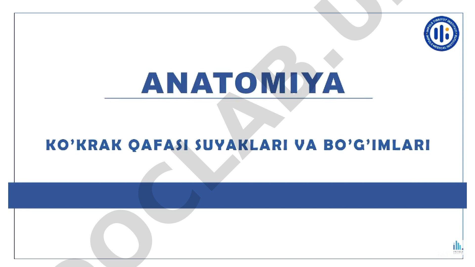 Anatomiya ko'krak qafasi suyaklari va bo'g'imlari