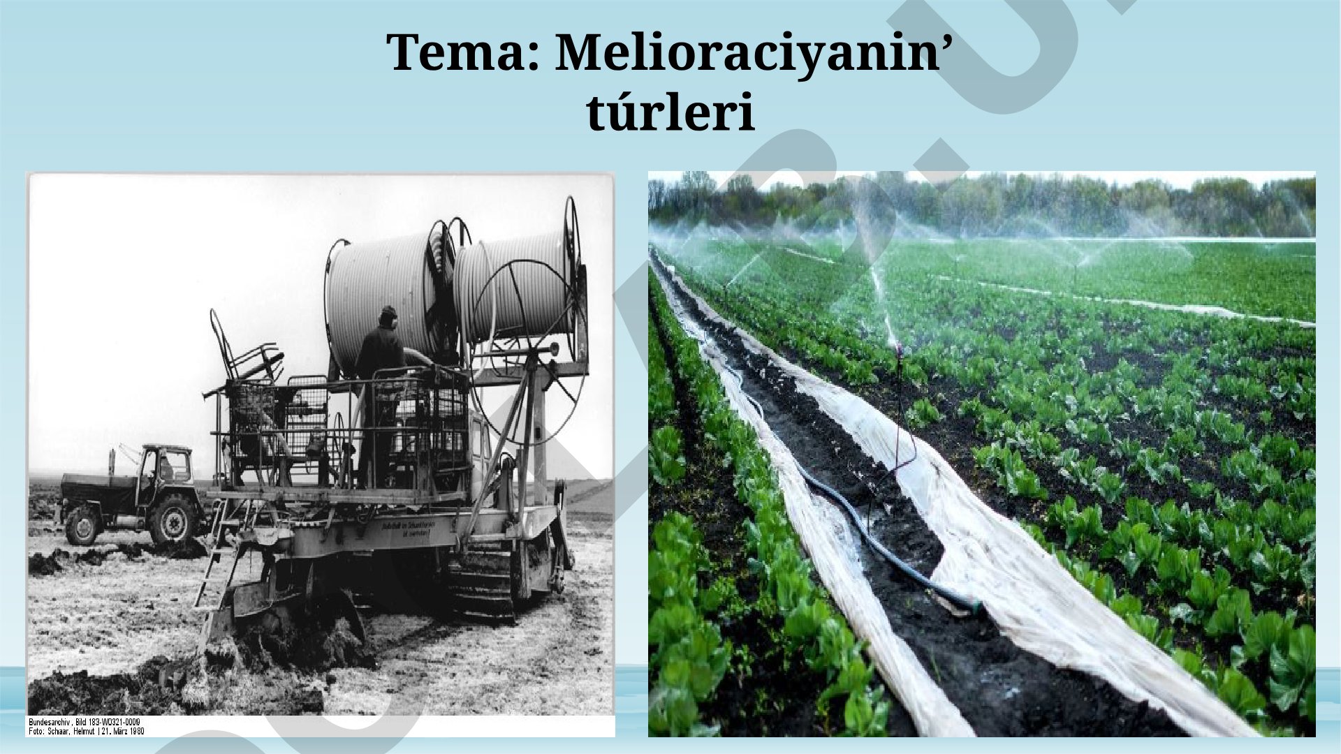 Melioraciya túsinigi, maqseti, waziypalari hám Orta Aziyadaǵı ilajlar haqqında