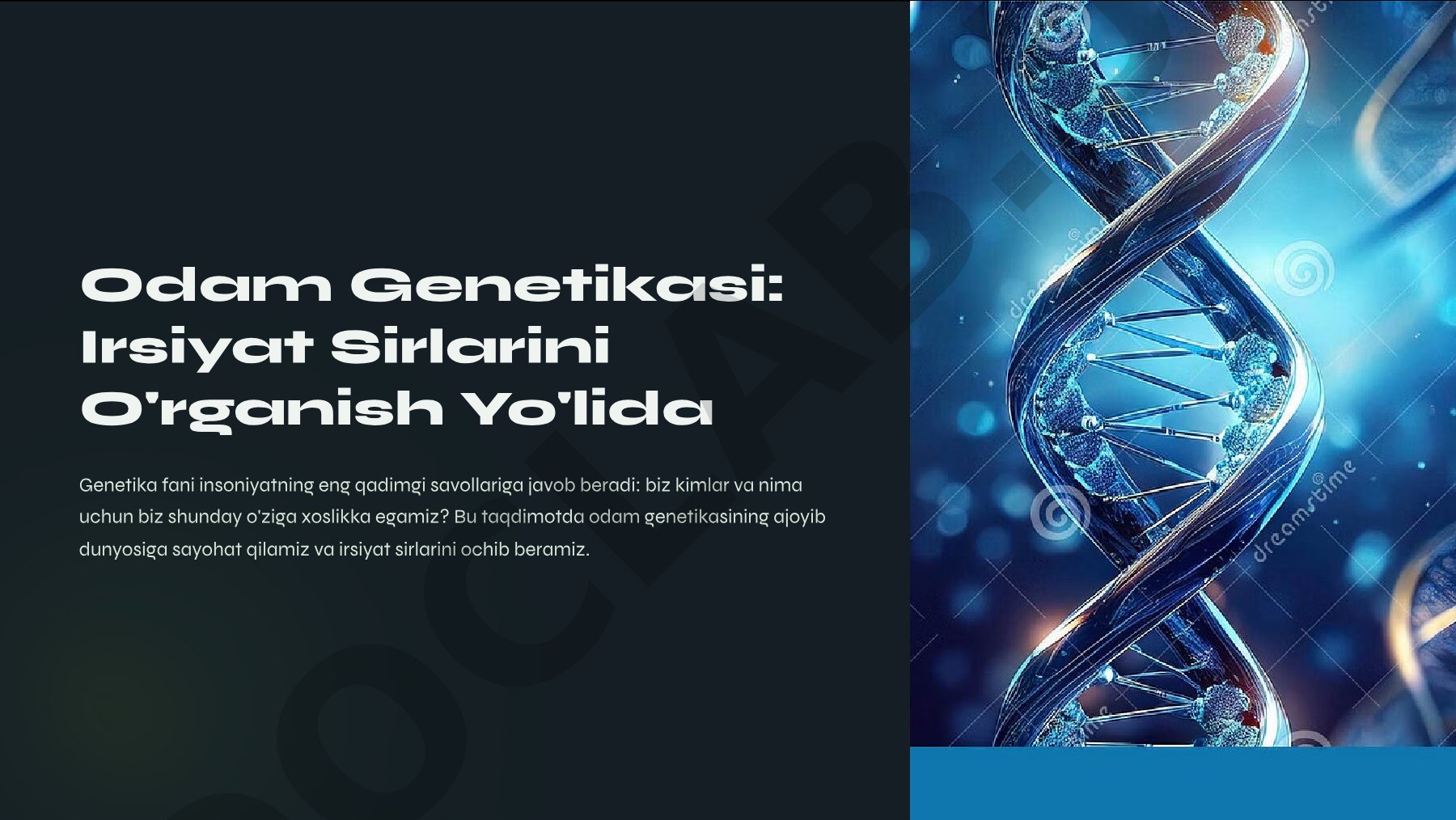 Odam Genetikasi: Irsiyat Sirlarini O'rganish Yo'lida