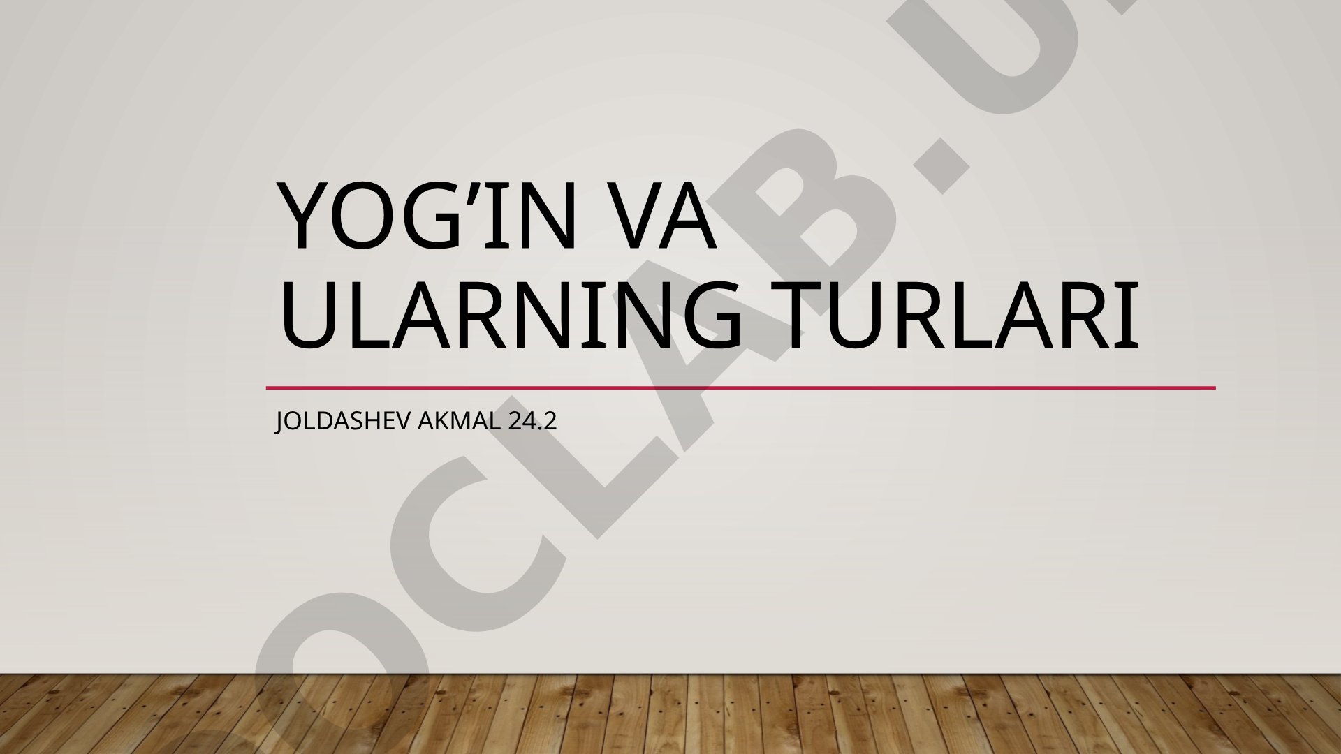 Yog'in va ularning turlari