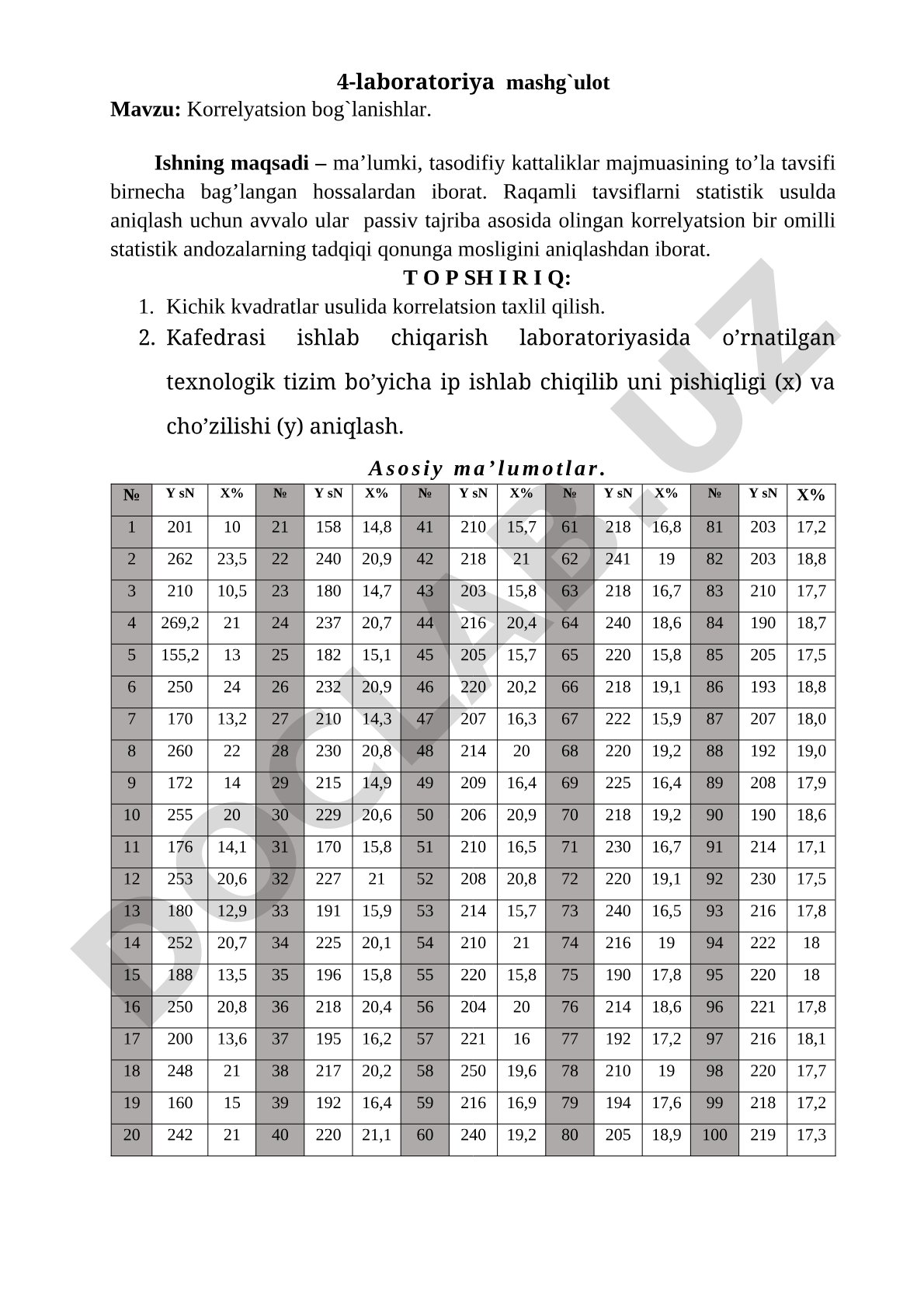 Korrelyatsion bog'lanishlar