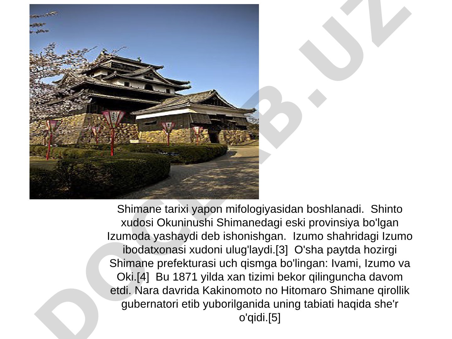 Shimane prefekturasi tarixi va geografiyasi