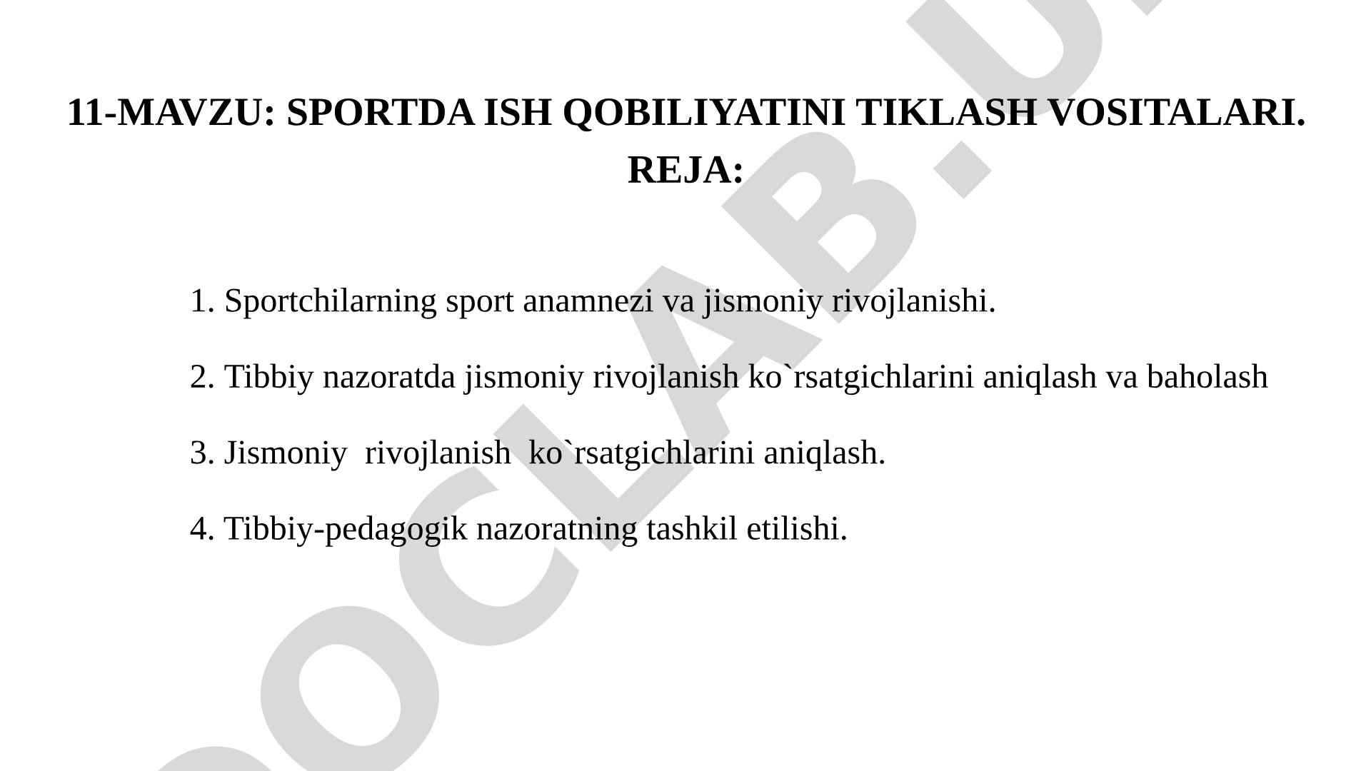 Sportda ish qobiliyatini tiklash vositalari