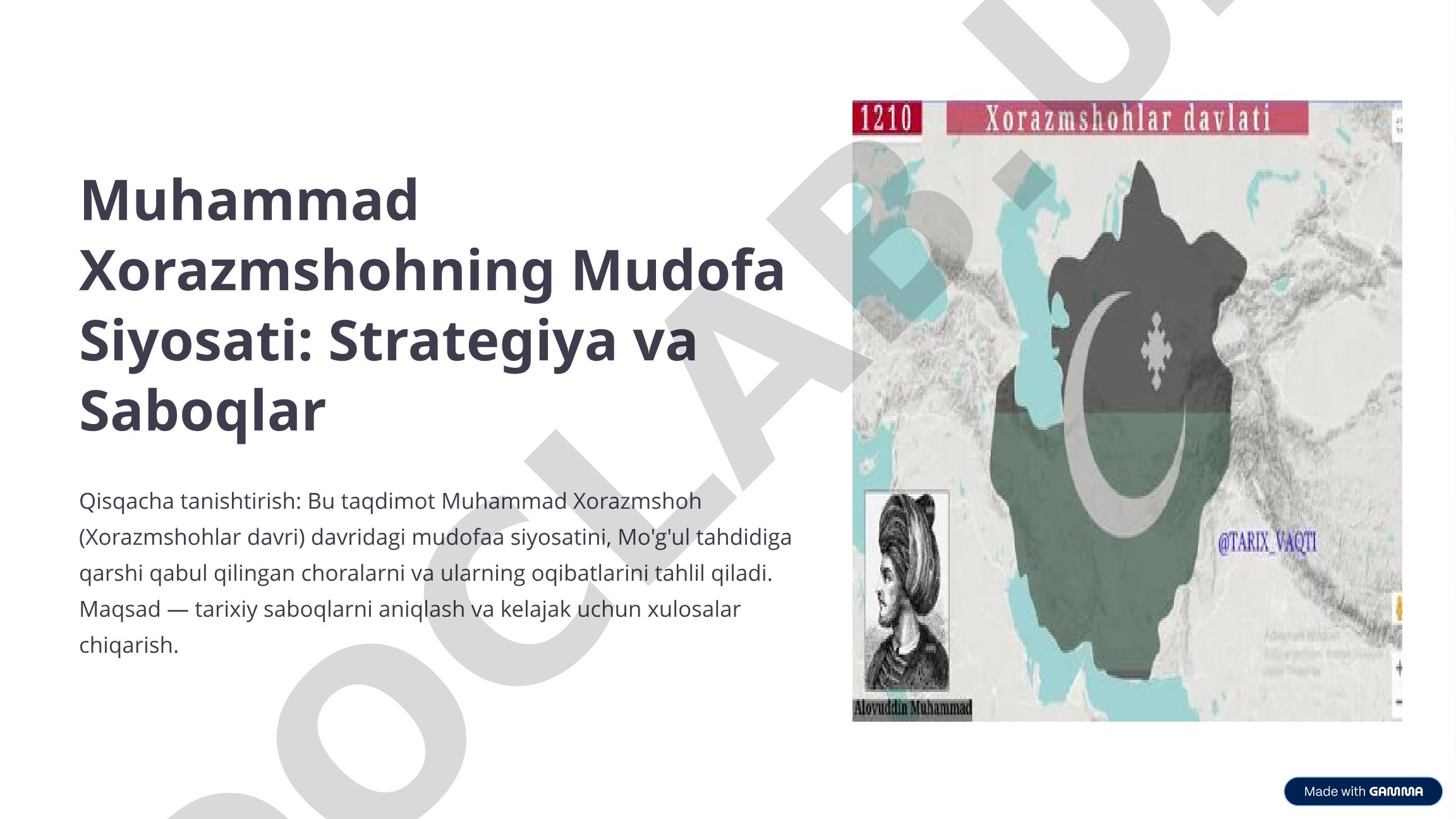 Muhammad Xorazmshohning Mudofa Siyosati: Strategiya va Saboqlar