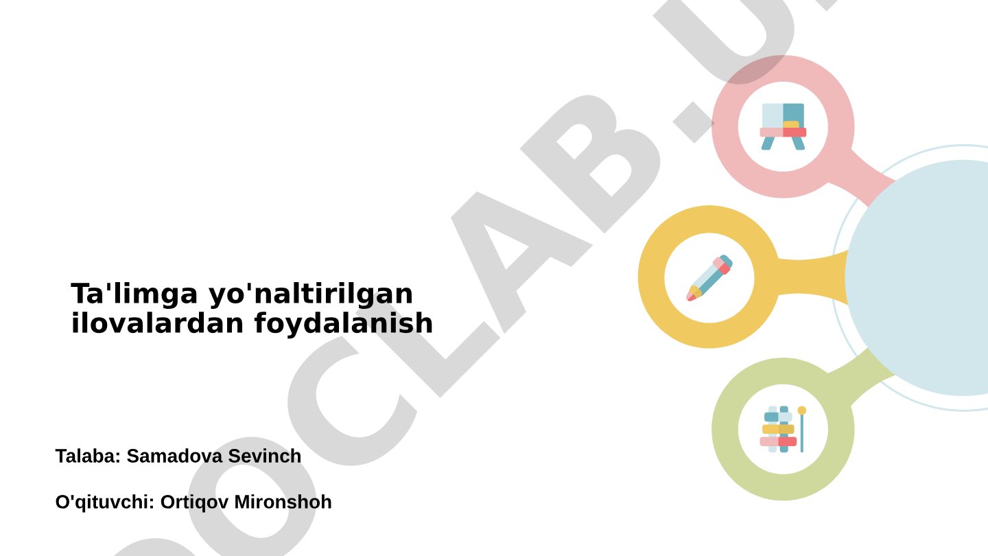 Ta'limga yo'naltirilgan ilovalardan foydalanish
