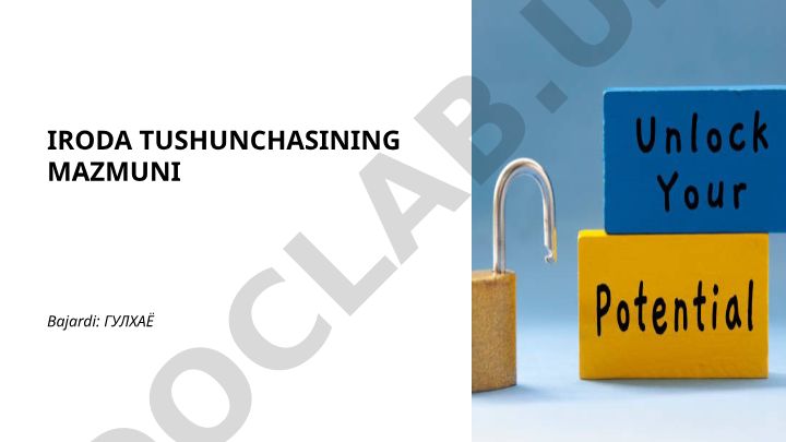 Iroda tushunchasining mazmuni va shaxsiy rivojlanishdagi ahamiyati