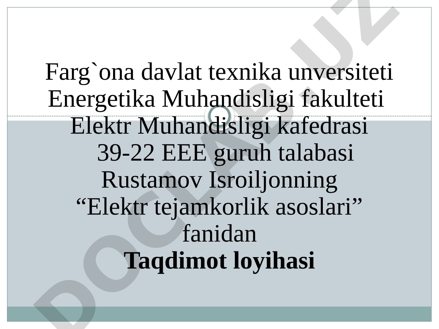 Korxonada energiya menejmenti va energetik auditni tashkil etish