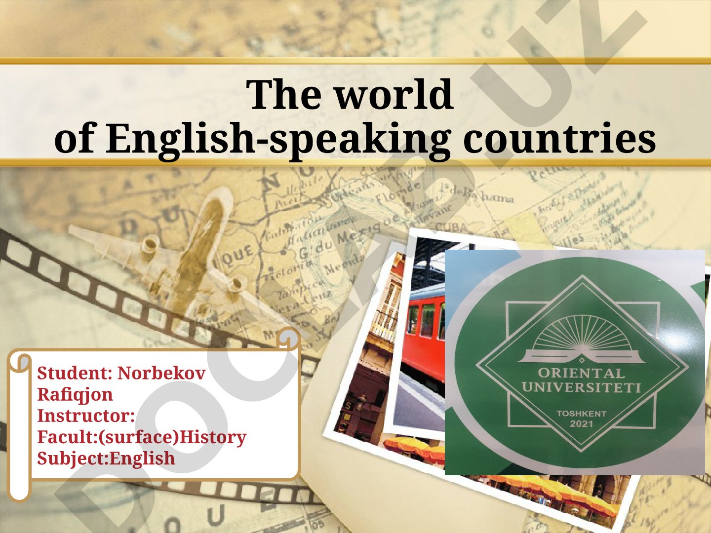 The world of English-speaking countries