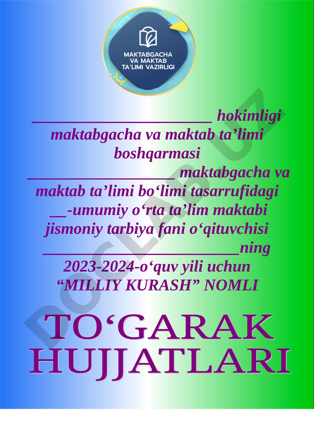 Milliy kurash to‘garagi