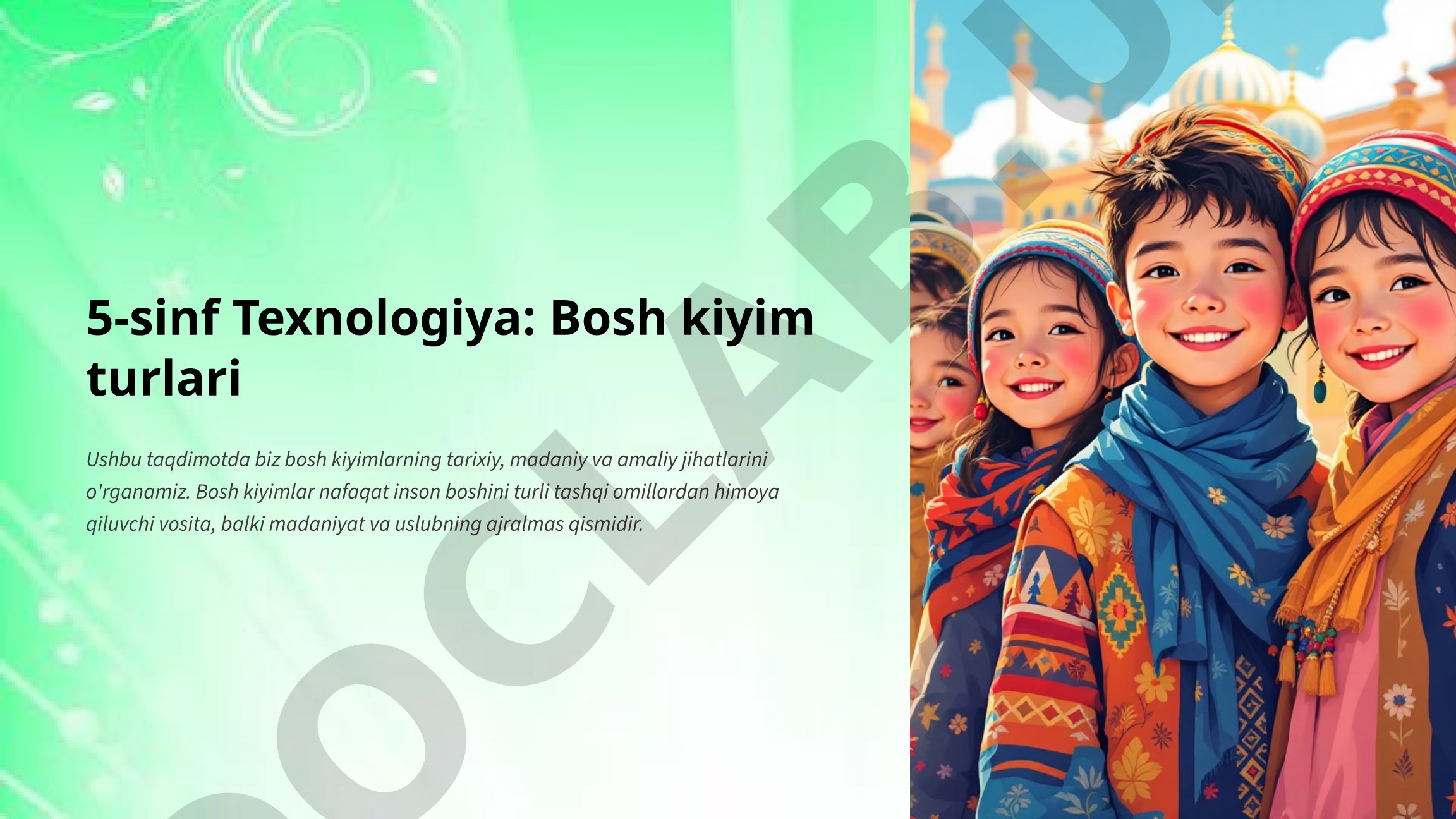 Bosh kiyim turlari