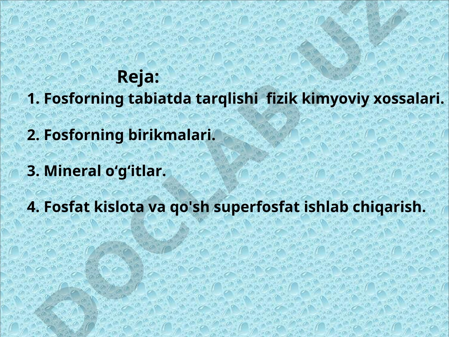 Fosfor va uning birikmalari