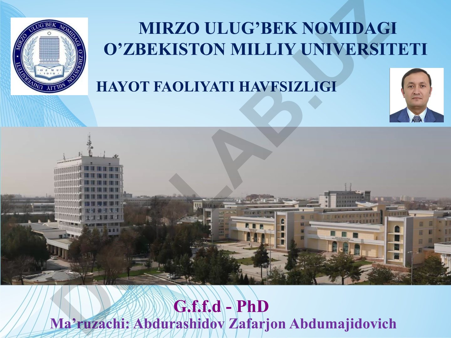 Faoliyat xavfsizligini ta’minlashning ergonomika va psixologik asoslari