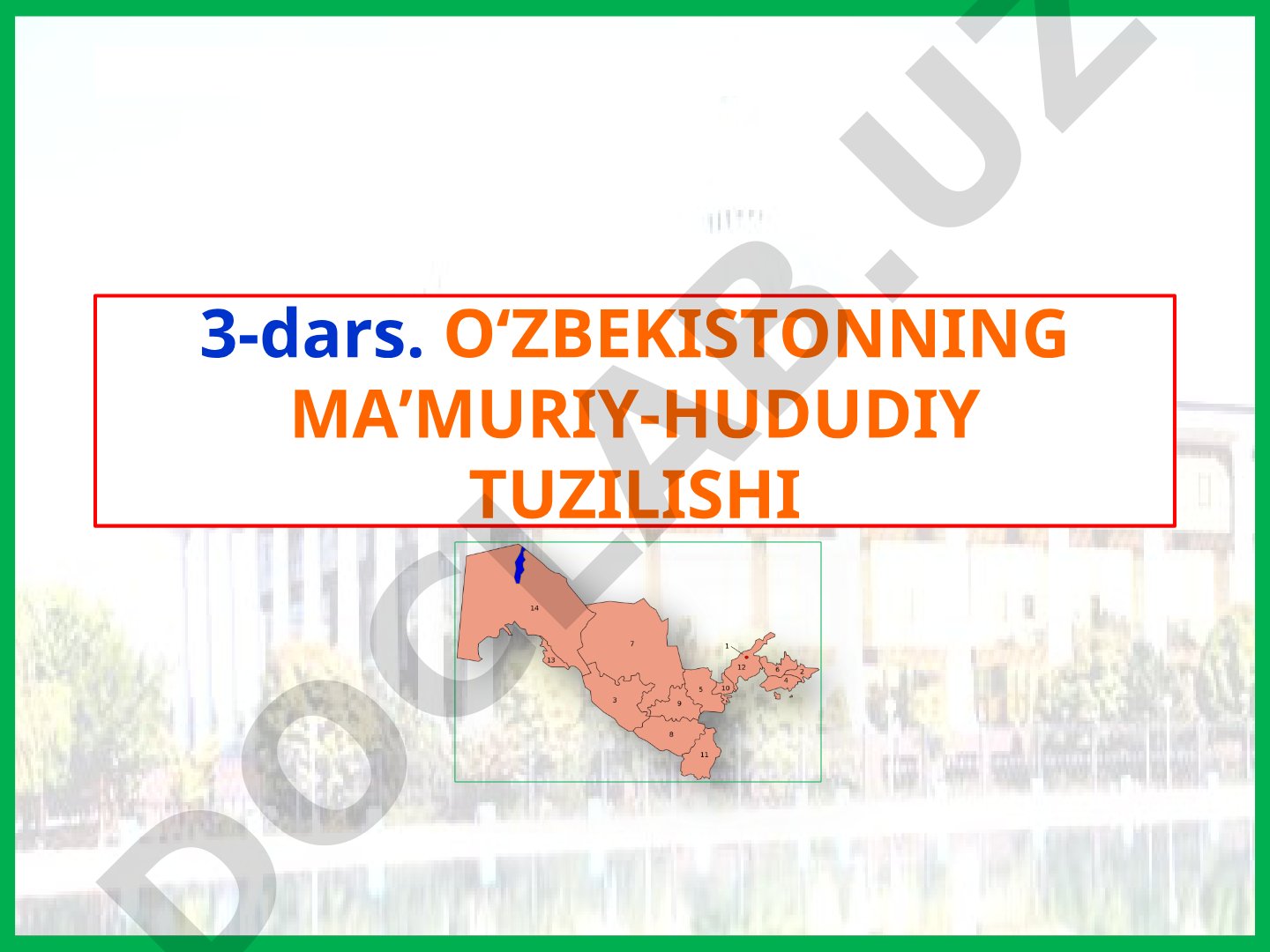 O'zbekistonning ma'muriy-hududiy tuzilishi