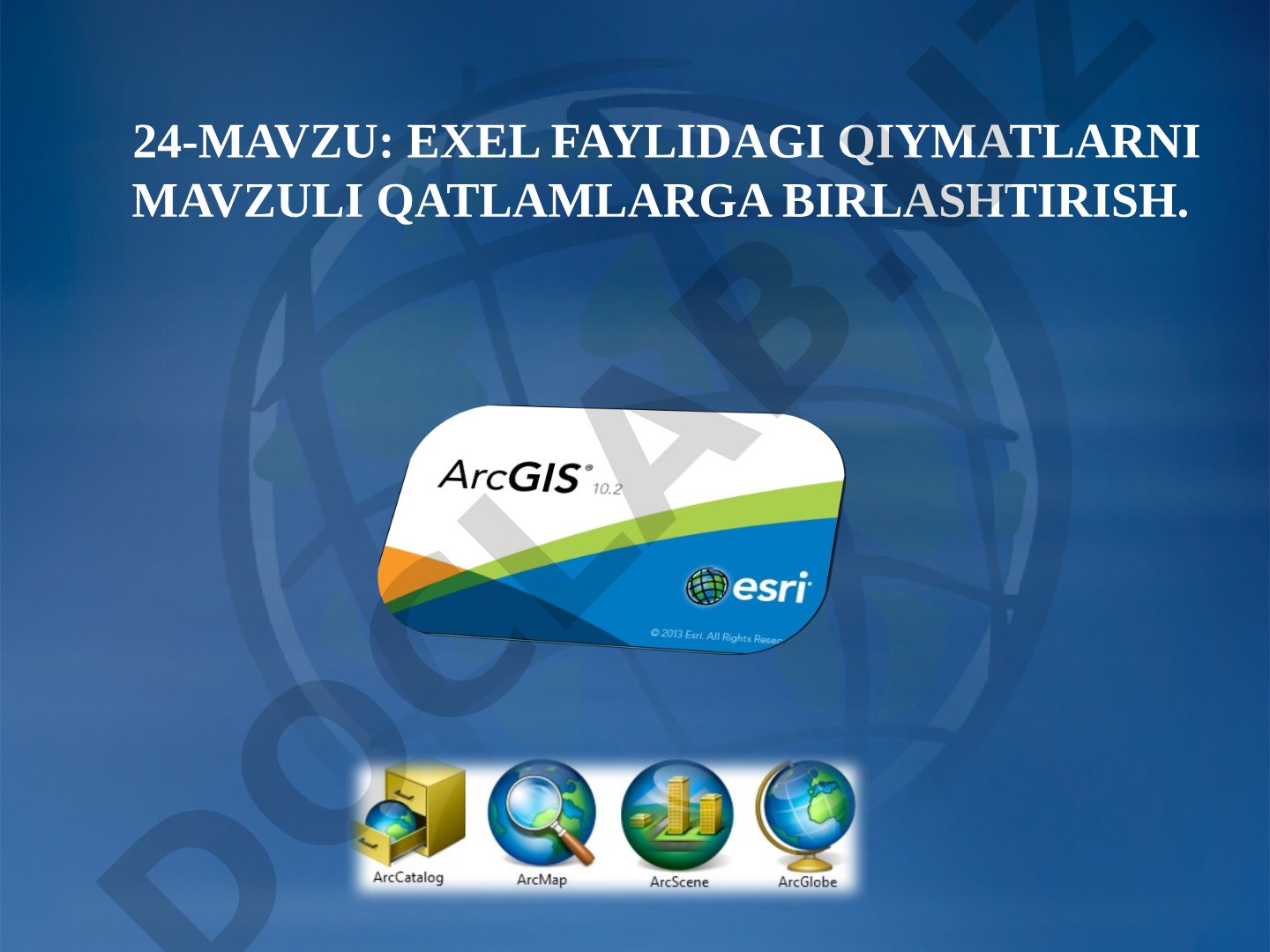 Exel faylidagi qiymatlarni mavzuli qatlamlarga birlashtirish
