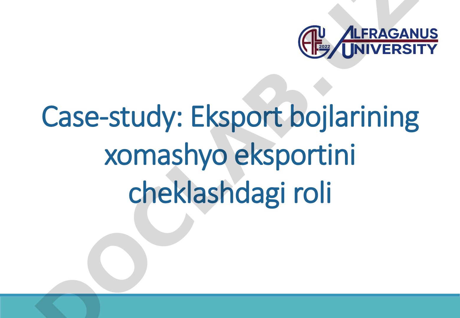 Eksport bojlarining xomashyo eksportini cheklashdagi roli