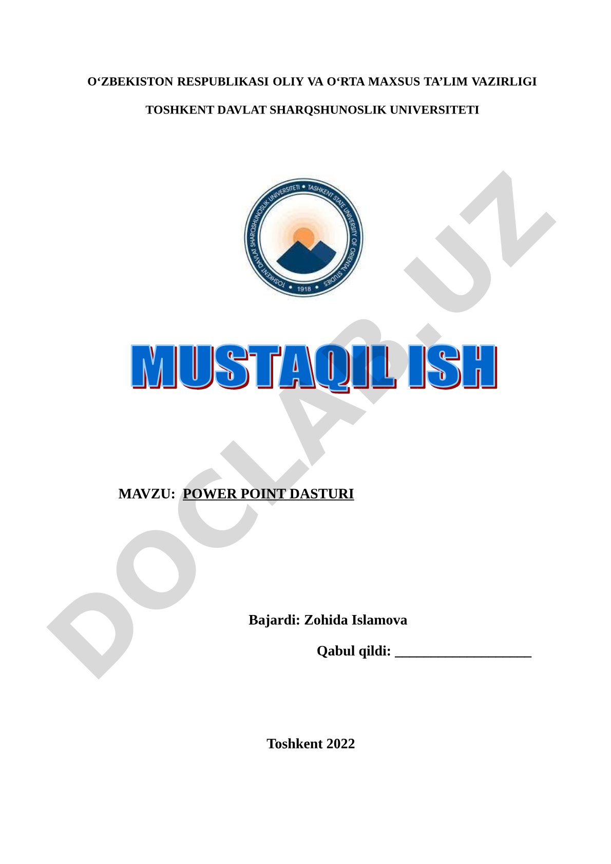 Power Point dasturi