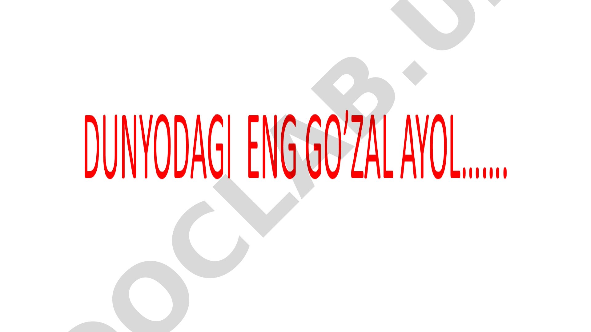 Taqdimot mavzusi aniqlanmadi