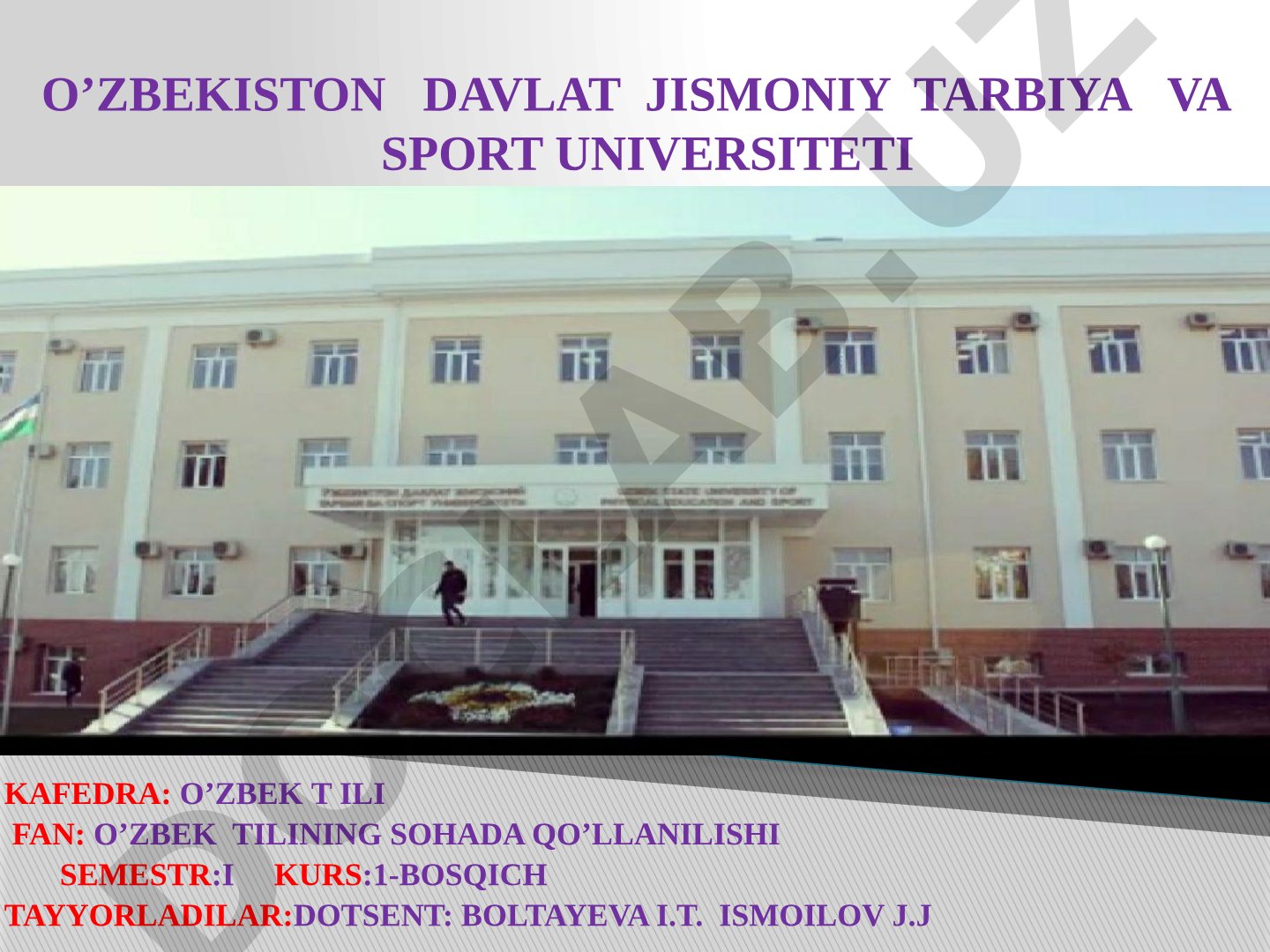 Sohada davlat tilida ish yuritish masalalari