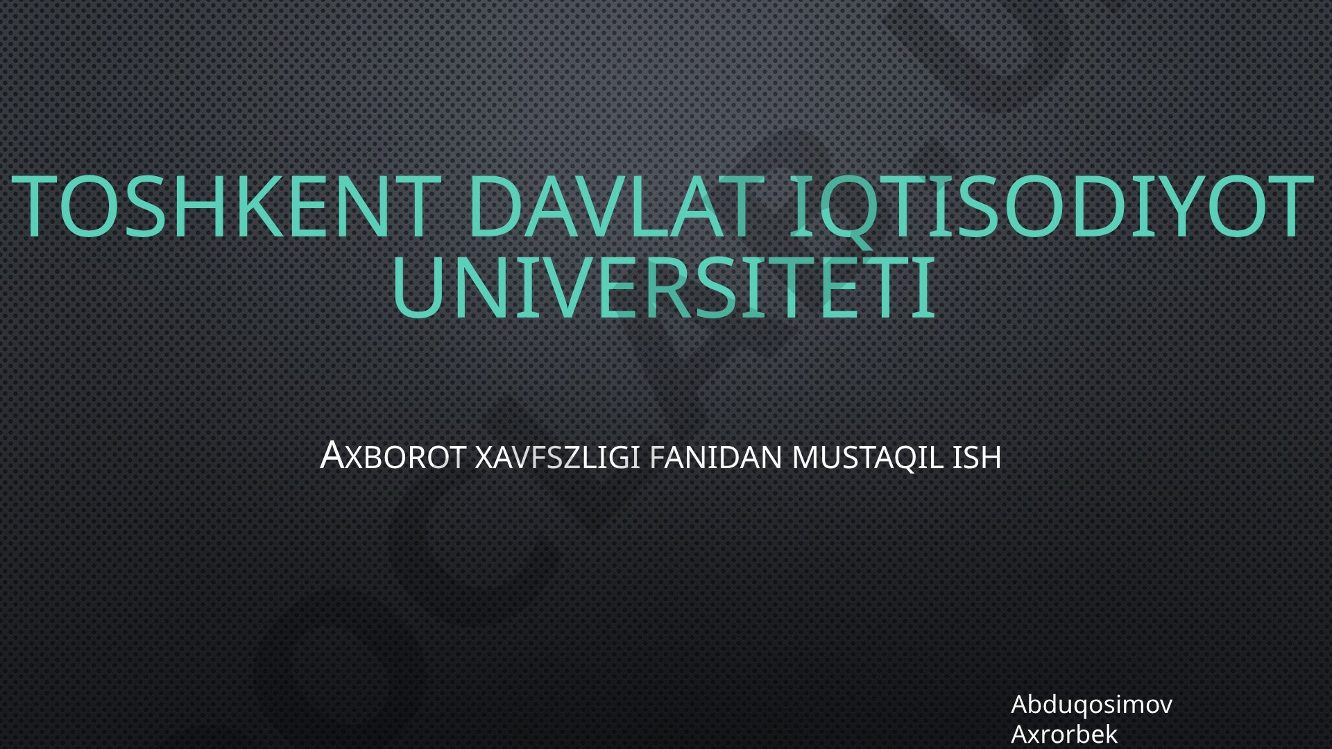 Bulutli texnalogiya xafsizligi: ma’lumotlarni bulutli xizmatlarda saqlashning avfzaliklari va xavflari
