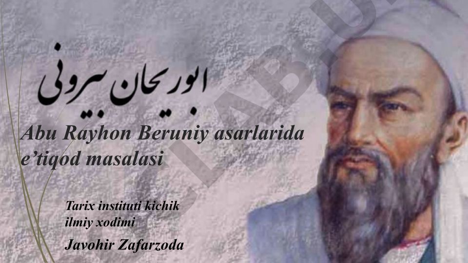 Abu Rayhon Beruniy asarlarida e’tiqod masalasi