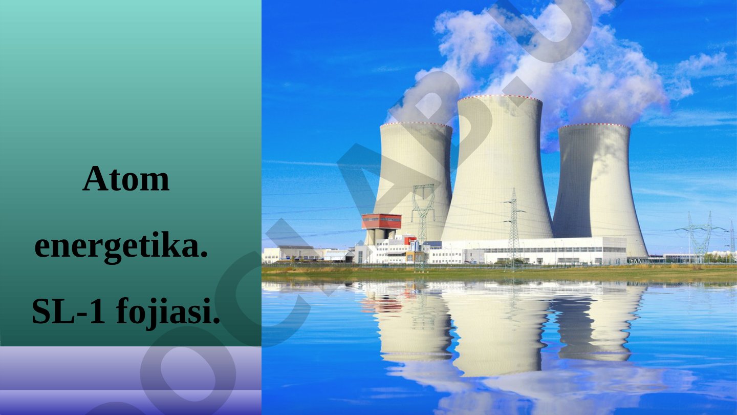 Atom energetika va yadro bo'linishi