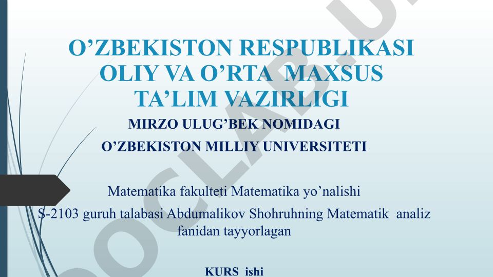Uzluksiz differensiallanuvchi bo'lmagan funksiyalar