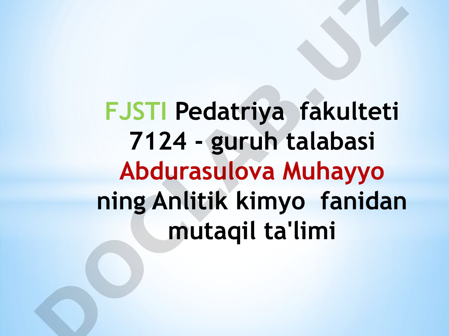 Li kationini tibbiyotda qo‘llanishi va analitik reaksiyalari