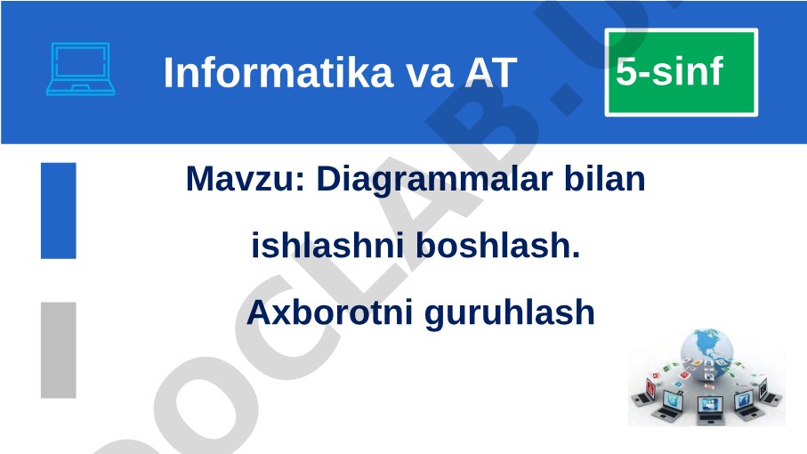 Diagrammalar bilan ishlashni boshlash. Axborotni guruhlash