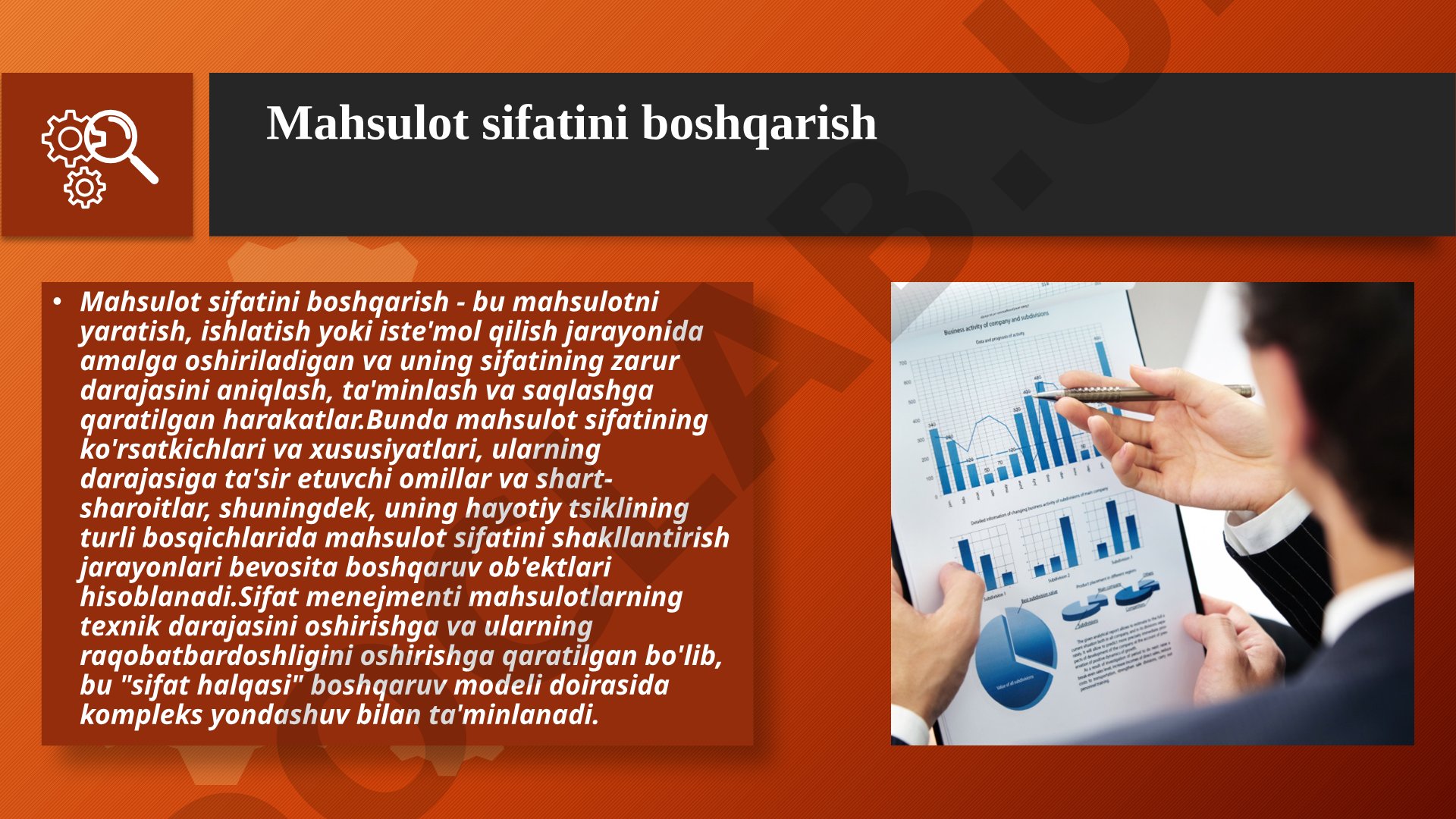 Mahsulot sifatini boshqarish